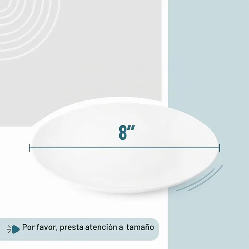 Vista 3 de BTaT- Platos de postre blancos, 8 pulgadas, juego de 12, platos pequeños para aperitivos, regalos de Navidad