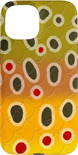 Vista 6 de Marrón trucha patrón pescado arte trucha pesca mosca pesca regalo caso para iPhone 17