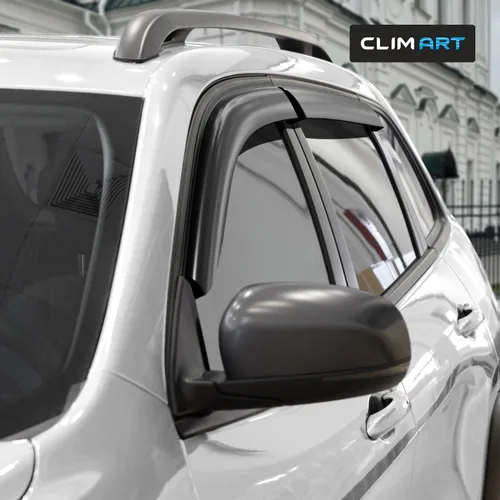 Vista 2 de CLIM ART - Deflectores de ventana inastillables increíblemente duraderos para Jeep Cherokee 2014-2023, deflectores de ventana originales con cinta