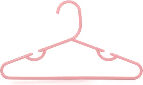 Vista 3 de HANGERWORLD Perchas infantiles para guardería y armario infantil (20 unidades, rosa)