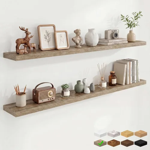Vista 107 de Marsmiles Estantes flotantes cuadrados para pared, 8 pulgadas de ancho x 8 pulgadas de profundidad x 1.25 pulgadas de alto, paquete de 3 estantes