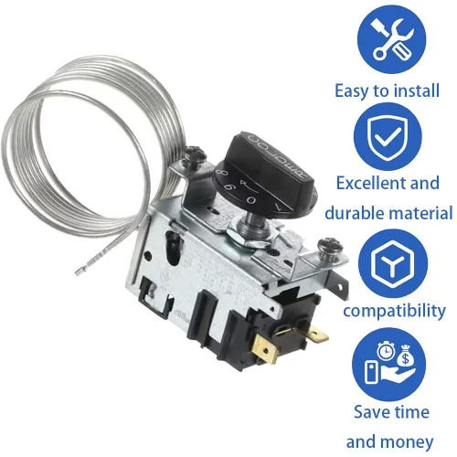 Vista 6 de Kit de control de temperatura de termostato para refrigerador 988284 compatible con refrigeradores verdaderos 800382 077B6856 termostato