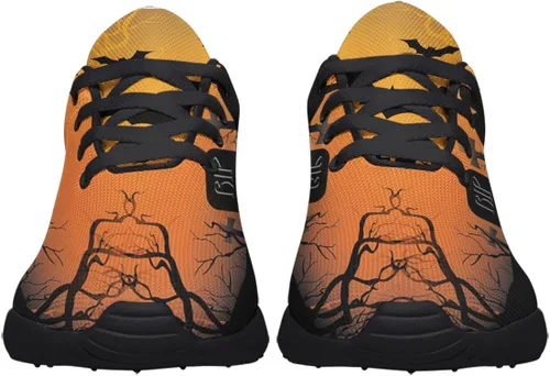 Vista 3 de Sonzj-II Divertidos zapatos de Halloween para hombres y mujeres, tenis deportivos transpirables y casuales