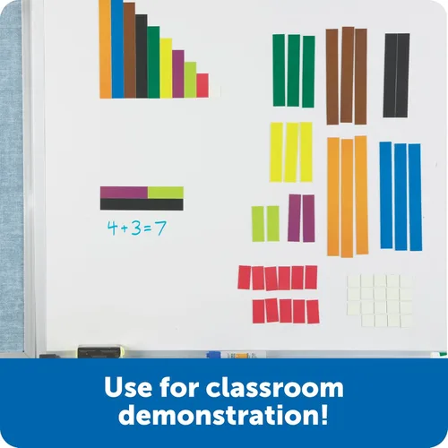 Vista 3 de Learning Resources Varillas magnéticas Cuisenaire, conceptos de partida temprana, suministros escolares, multicolor, 64 piezas