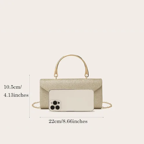 Vista 5 de Bolsos de mano con purpurina para mujer, bolsos de noche brillantes, bolsos formales, bolso de boda para cóctel, baile de graduación, embragues