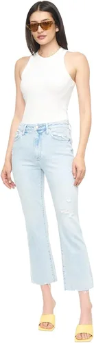 Vista 4 de Pistola Denim Lennon - Jeans recortados de tiro alto para mujer