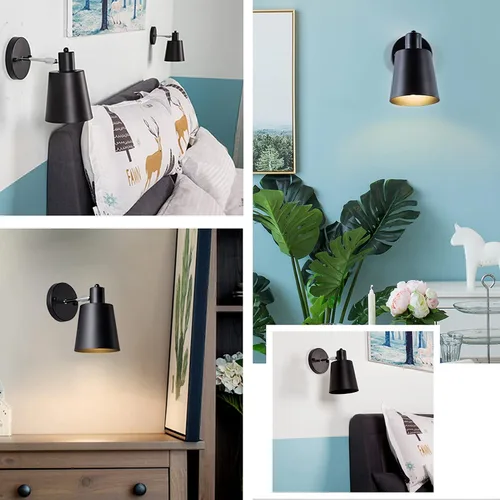 Vista 3 de Lámpara de pared ajustable con enchufe de 10 W, 800 lúmenes, lámpara de pared con control remoto con cable de enchufe de 6 pies, para restaurante