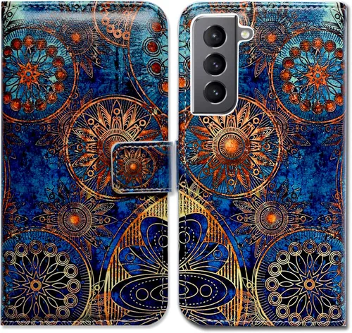 Vista 18 de Bcov Funda para Galaxy S22 Plus, funda de piel con tapa y soporte para tarjeta y soporte para Samsung Galaxy S22 Plus 5G / S22+ Patrón de pájaro
