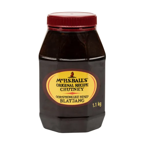Vista 9 de Mrs Balls HOT Chutney 2.4 lbs Frasco de plástico de boca ancha importado de Sudáfrica