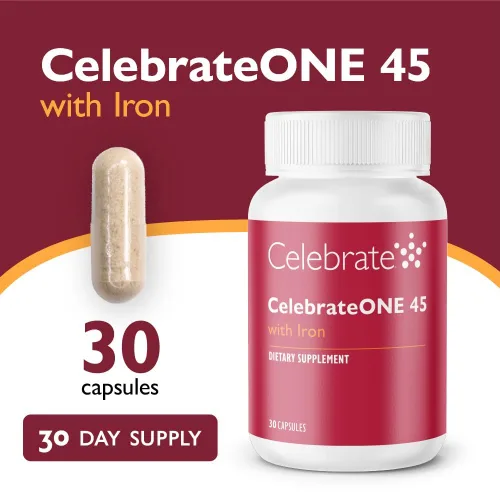 Vista 2 de Celebrate Vitamins CelebrateONE 45, 45 mg de hierro, multivitamínico bariátrico una vez al día, vitaminas y minerales esenciales, bypass gástrico