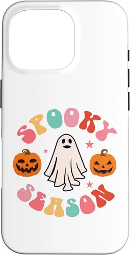 Vista 20 de Retro Halloween Cute Ghost Spooky Season Funny Case for iPhone 17
