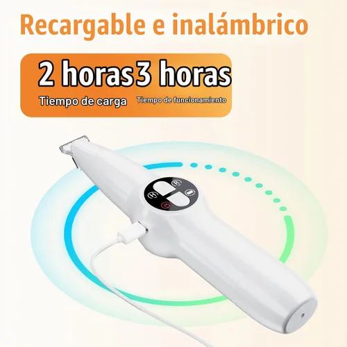 Vista 7 de Mcbazel Cortadora de uñas y microprecisión 2 en 1 para mascotas, multifuncional, recargable, con luz LED, para patas, ojos, orejas, glúteos