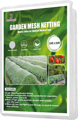 Vista 8 de Red de jardín Jevrench duradera ultra fina para jardín, cubierta de filas para plantas de jardín, hace que las plantas, verduras, frutas y flores