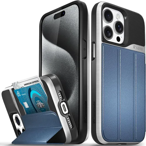 Vista 18 de VENA vCommute - Funda tipo cartera compatible con Apple iPhone 14 (6.1 pulgadas) (protección contra caídas de grado militar), funda de cuero
