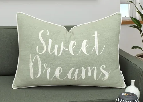 Vista 12 de Rudransha Sweet Dreams - Funda de almohada lumbar gris oscuro de 12 x 18 pulgadas, funda de cojín de algodón con cita bordada, buena noche de sueño