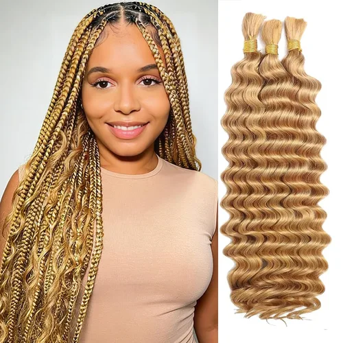 Vista 8 de Cabello humano bohemio, cabello trenzado, 16 pulgadas, 3.53 onzas #1B