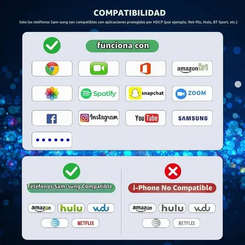 Vista 6 de Adaptador de pantalla inalámbrico 4K para TV, casting y duplicación para iOS Android Refleje el contenido de dispositivos Mac, iOS y Android a
