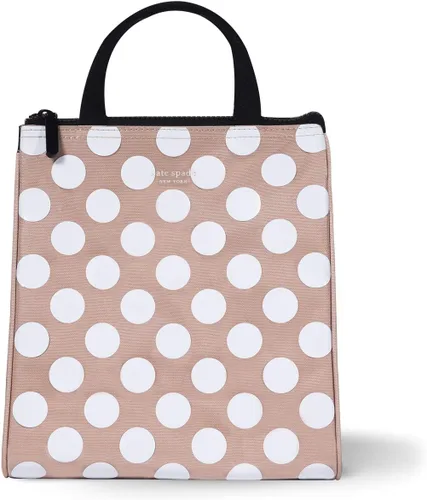 Vista 32 de Kate Spade New York Bolsa de Almuerzo Portátil Suave Refrigeradora, Bolso Térmico con Forro Interior Aislante Plateado y Bolsillo de Almacenamiento