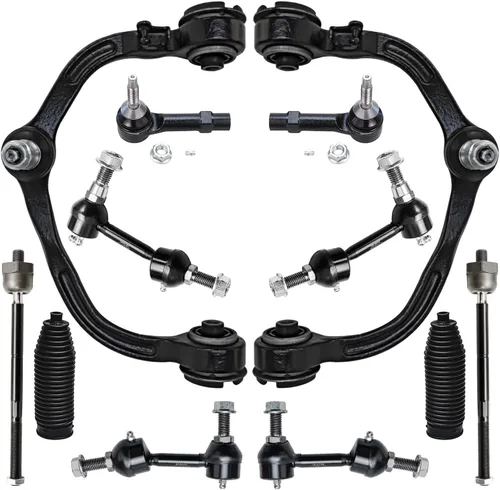 Vista 87 de Detroit Axle – 12 brazos de control superiores e inferiores delanteros con rótulas, barras de unión exteriores e interiores con topes, barras