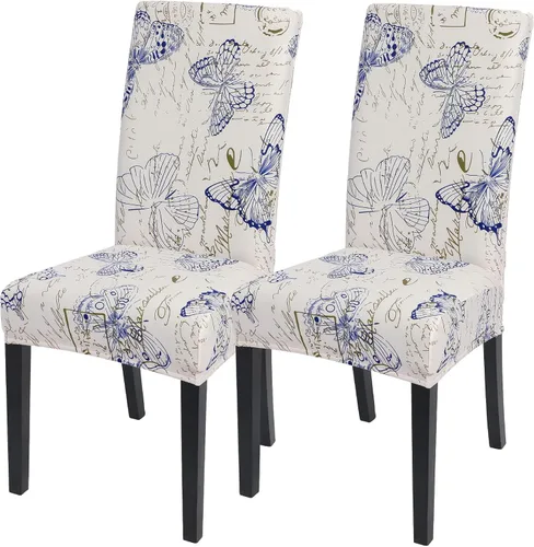 Vista 62 de SearchI Juego de 2 fundas elásticas para sillas Parsons de comedor, fundas elásticas con estampado de elastano, extraíbles, lavables, fundas