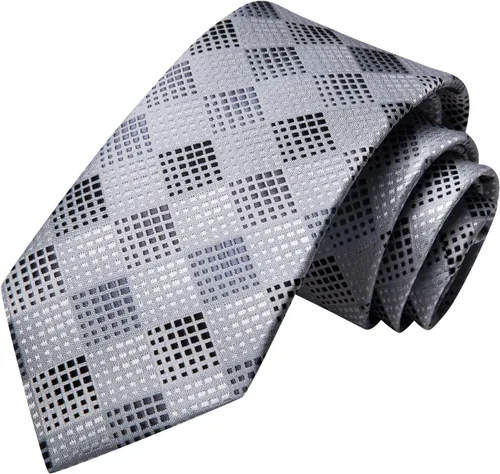 Vista 93 de Hi-Tie Corbatas de seda para hombre, diseño de cachemira a rayas, con bolsillo, gemelos cuadrados, conjunto formal de negocios