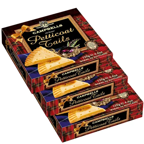 Vista 10 de Campbells All Butter Shortbread - Colas de enagua, una deliciosa selección de mantequilla en caja de regalo