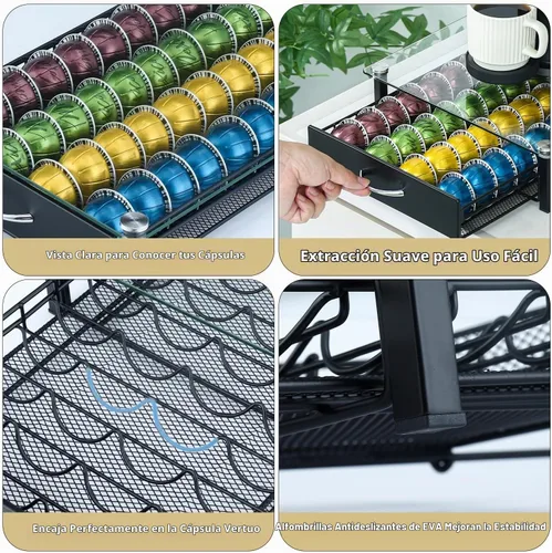 Vista 5 de Soporte para cápsulas de café con capacidad para Nespresso Vertuoline, Casual, Negro