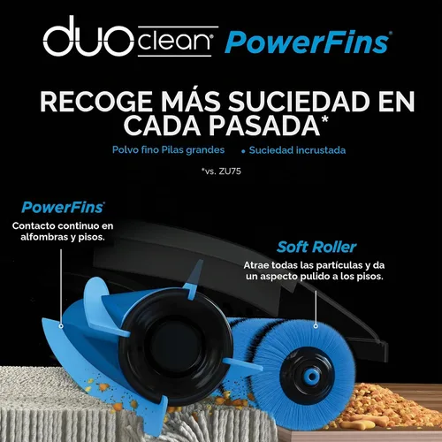Vista 9 de Shark AZ2001AMZ Vertex DuoClean PowerFins Aspiradora vertical, con sistema elevador eléctrico y cepillo autolimpiable, Lila Oscuro, 1 qt