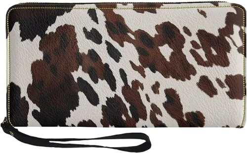 Vista 11 de Coldinair Cartera de piel sintética con cierre de cremallera para mujer, con bloqueo RFID, monedero para teléfono con correa para viaje, Añade tu