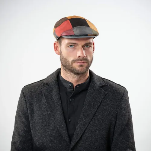 Vista 3 de Lierys Capri Bic - Gorra plana de piel para hombre, hecha en Italia