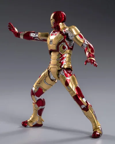 Vista 3 de Irοnman Movie Series - Figura de acción coleccionable de Irοnman, pintura metálica, 20 articulaciones, modelo movible, juguetes (7 pulgadas)