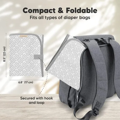Vista 2 de KeaBabies Cambiador de pañales portátil y organizador de pañales para bebé, tapete cambiador plegable impermeable para bebés, organizador grande
