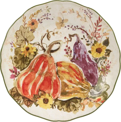 Vista 2 de Certified International Harvest Morning - Platos para ensalada/postre, multicolor, mediano, juego de 4