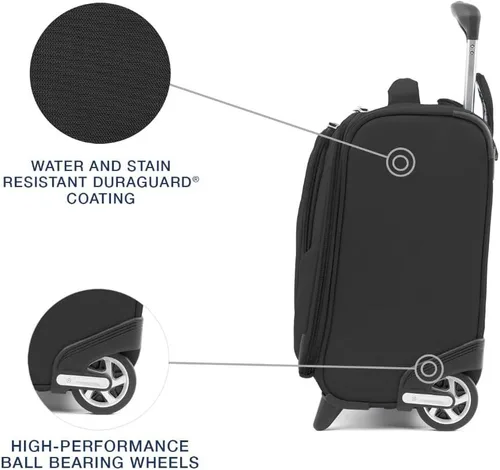 Vista 3 de Travelpro Bolso tote con ruedas Maxlite 5, Negro -, Maxlite 5 Softside - Bolsa ligera con ruedas para debajo del asiento