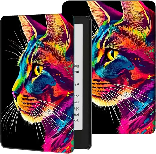 Vista 31 de Funda para Kindle de 6 pulgadas (11.ª generación, versión 2024/2022) delgada de piel sintética, ajustable, multiángulo, Smart Shell con función