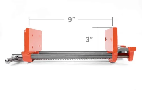 Vista 3 de Pony Jorgensen 27091 Tornillo de banco para carpintero de servicio mediano, naranja, gris, 9 pulgadas por 7 pulgadas