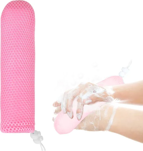 Vista 17 de Cepillo de ducha de mango largo de 15.35 pulgadas para el cuerpo, cepillo de espalda para ducha para hombres y mujeres, esponja de baño de mango