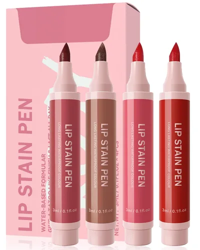 Vista 12 de Lápiz de Maquillaje para Tinte de Labios-1 Pieza Tinte de Labios Hidratante Rosa Berry Lápiz Delineador de Labios Líquido, Aspecto de Color Mate 01#