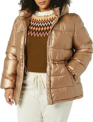 Vista 3 de Tienda Essentials Chaqueta acolchada pesada para mujer con cordón en la cintura