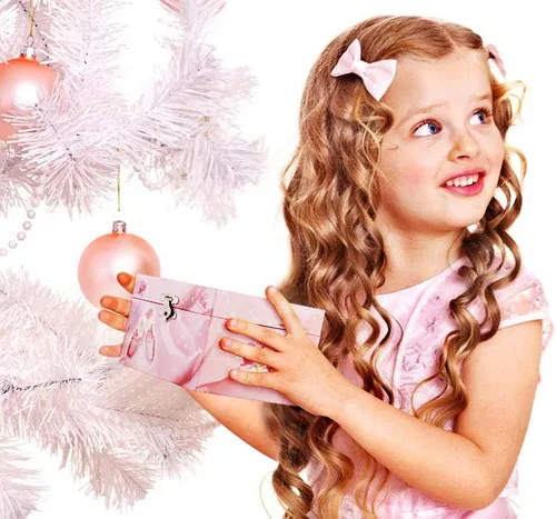Vista 7 de RR ROUND RICH DESIGN Joyero musical infantil para niñas y conjunto de joyas con tema de bailarina color rosa cisne