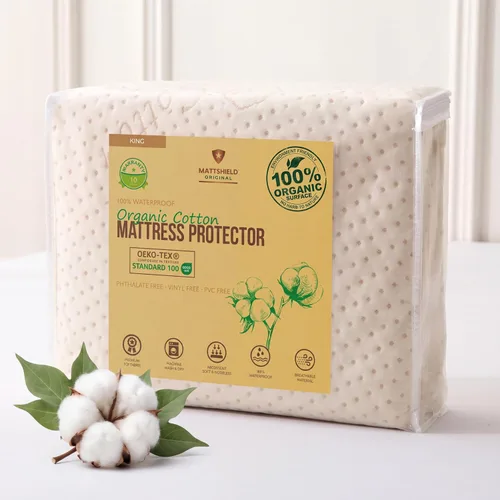 Vista 10 de Protección de Colchón de Lujo Impermeable Orgánica Twin - Funda de Colchón de Algodón Orgánico Transpirable - Confort Premium de 380 GSM - Bolsillo