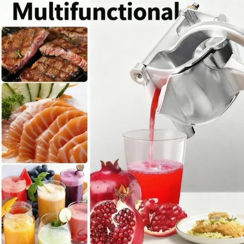 Vista 2 de Extractor de jugo de fruta fresca de aleación de aluminio, exprimidor de jugo de mano, agarre ergonómico, fácil de usar, extracción eficiente