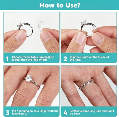 Vista 4 de Medidores de anillos para anillos sueltos, ajustadores de tamaño de anillo