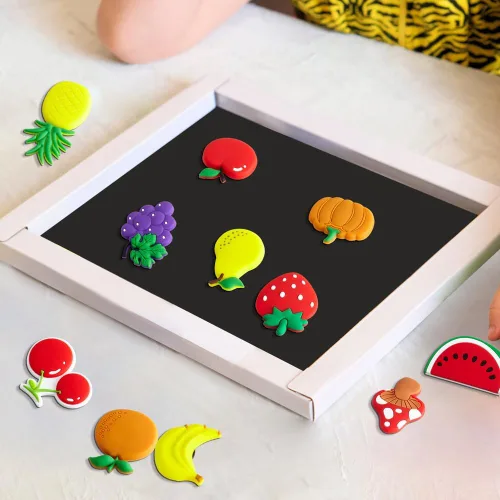Vista 7 de Pegatinas de imán de PVC impermeable para refrigerador, diseño de frutas cortadas, fijación fuerte para fotos, notas y decoraciones