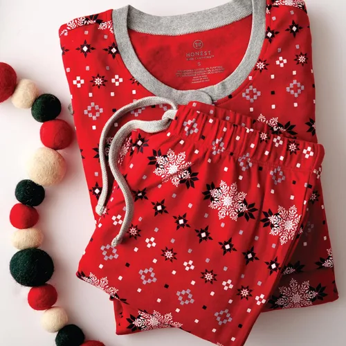 Vista 4 de HonestBaby - Pijama familiar navideña de algodón orgánico