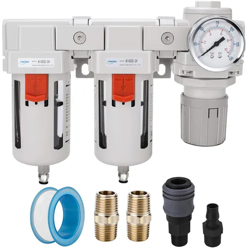 Vista 18 de Sistema de secado de aire NANPU NPT de 1", filtros de aire dobles y regulador de presión