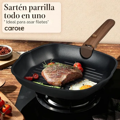 Vista 6 de CAROTE 23pcs Pots and Pans Set Non Stick, Cookware Set Detachable Handle