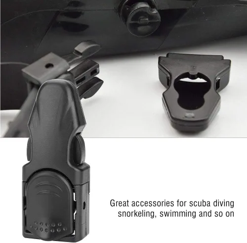 Vista 5 de Alomejor Keep Diving - Correa de repuesto para buceo, material de policarbonato, negro, liberación rápida, para esnórquel y natación, 1 par