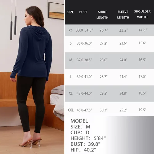 Vista 38 de GINKANA Sudadera con capucha para mujer, manga larga, lactancia materna, ropa casual