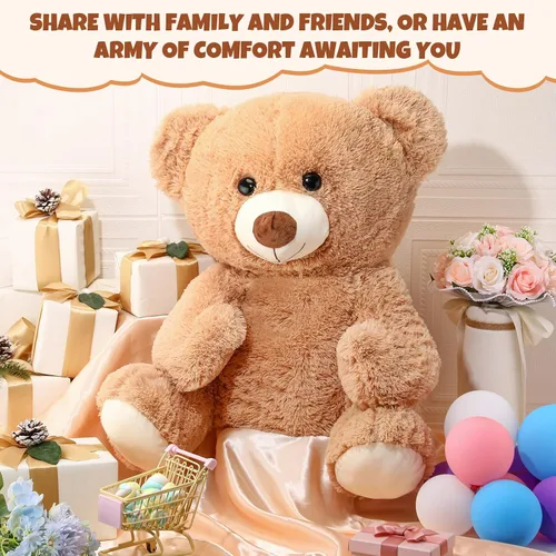Vista 4 de Jenaai - Oso de peluche grande de 20 pulgadas, suave, grande, para niños, niñas, baby shower, boda, novia, regalo de cumpleaños, decoración